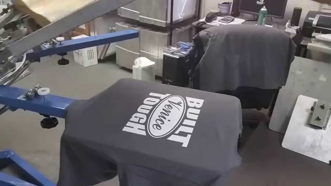 Screen Printing White plastisol ink on dark T-Shirts without flash curing