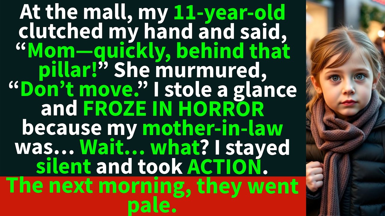 “Don’t move,” my daughter whispered. I looked where she was showing and froze…