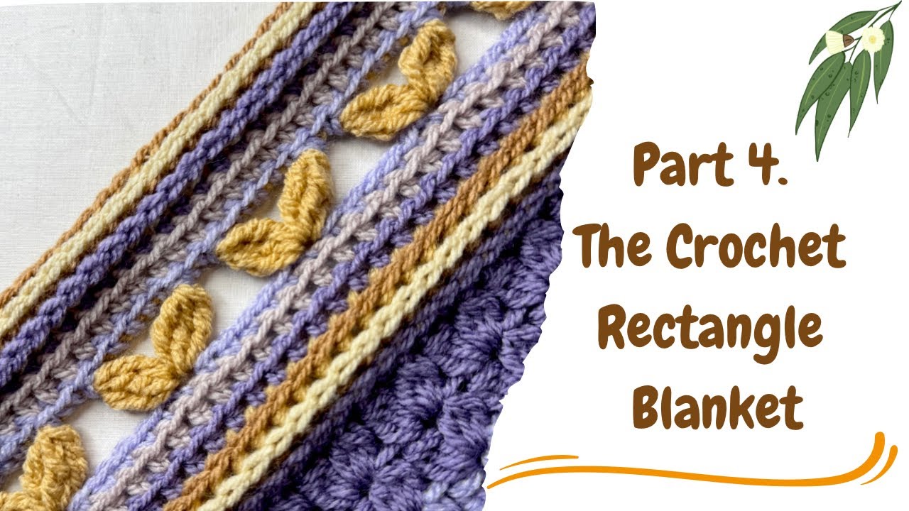 The Rectangle Crochet Blanket, Part 4. 🍃🌾🌿#crochet #yarn #crochetpattern #croche #yarnlove 