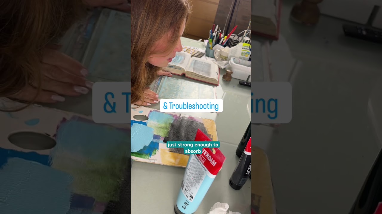 Behind the scenes of My Gel Plate workshop today ￼