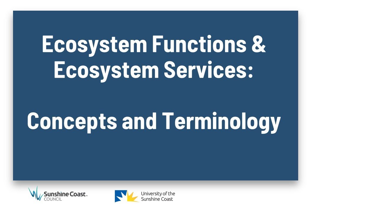 1. Ecosystem Functions and Services: Concepts and Terminology