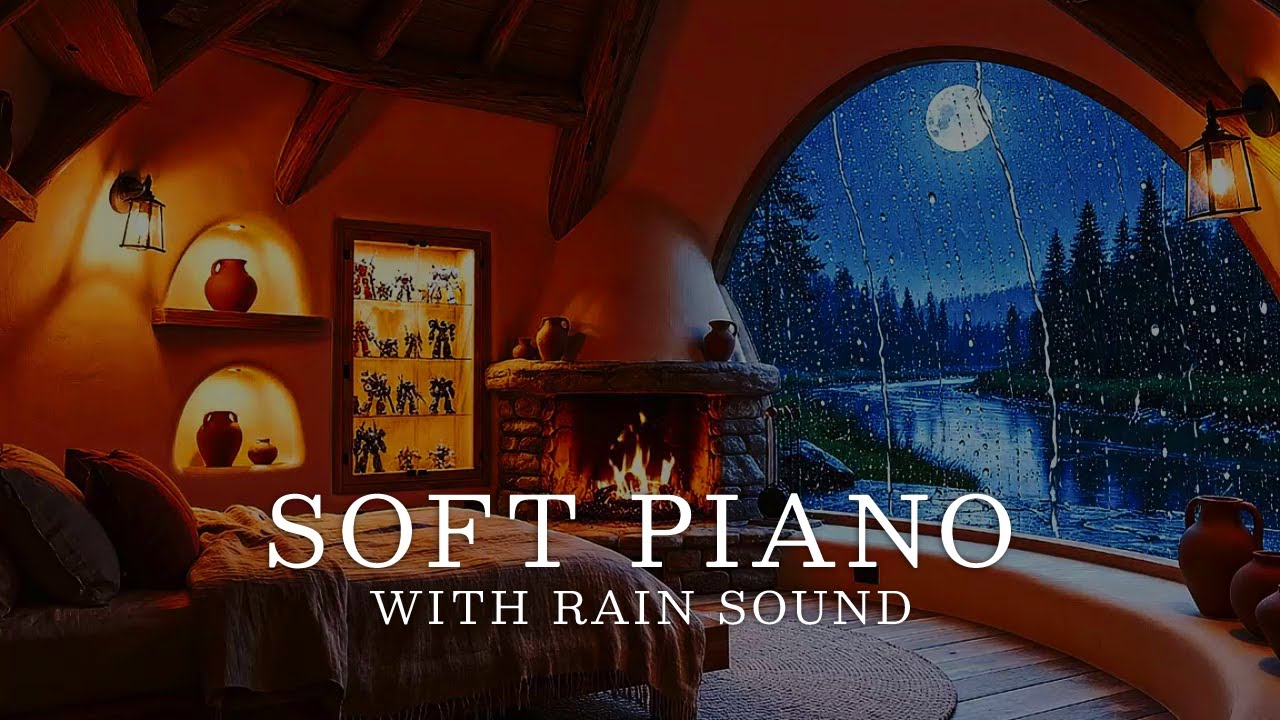 Relaxing Piano Sleep Music with Rainy Bedroom Ambience to Ease Stress and Improve Deep Rest