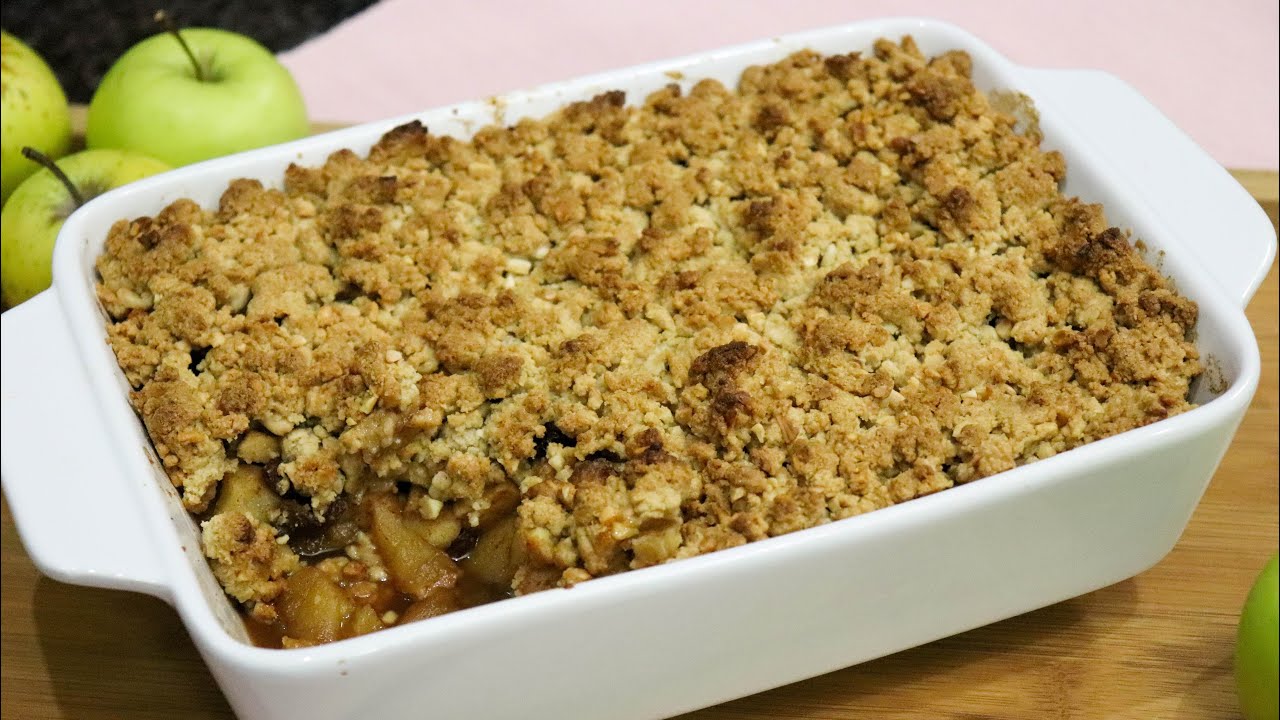 Crumble de Maçã, Aveia e Amêndoa | Receita Deliciosa