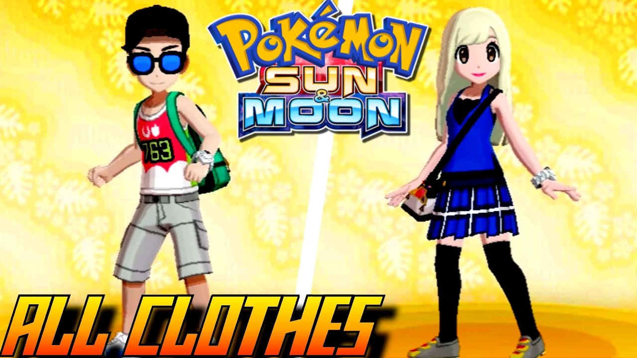 Pokémon Sun and Moon - All Clothes (Male & Female)