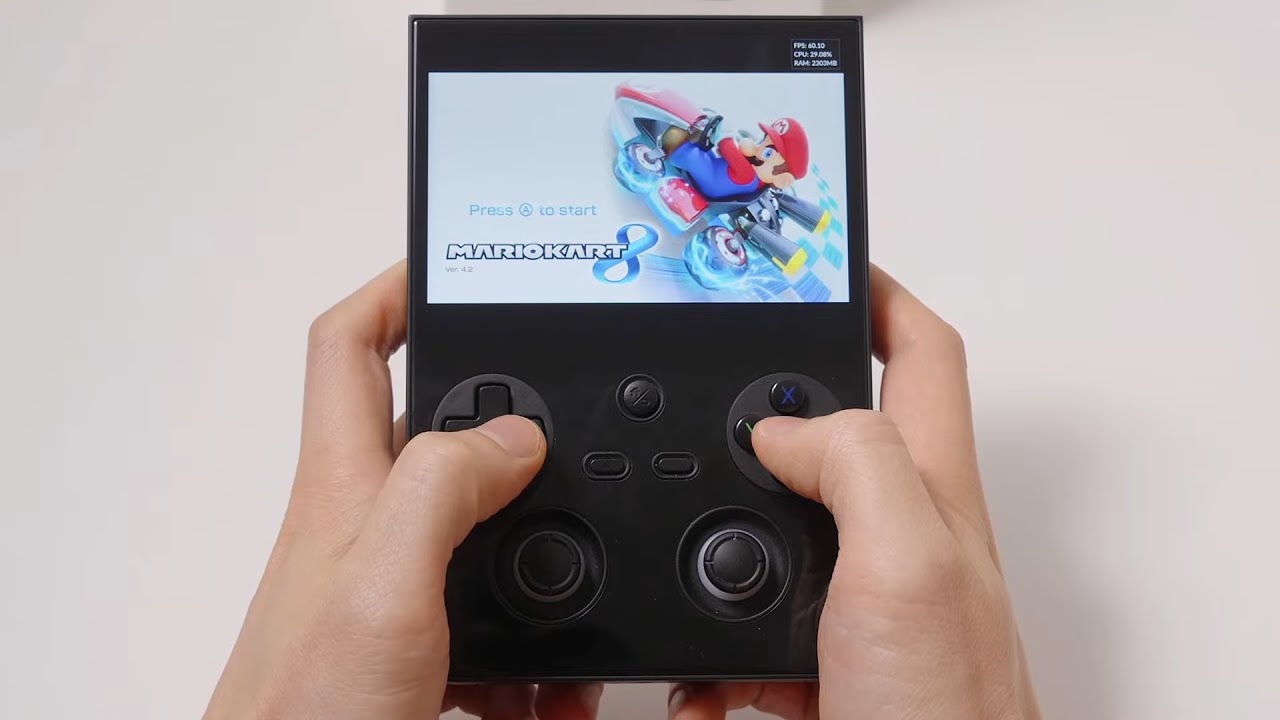 ANBERNIC RG477V, Wii U, Mario Kart 8 and 19 games test (Dimensity 8300)