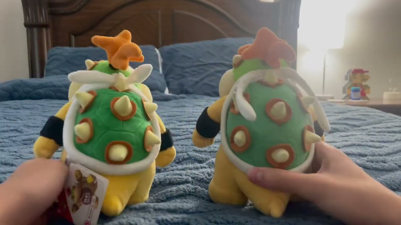 Unboxing all stars bowser jr, spiny, paragoomba, and hammer bro plushies.