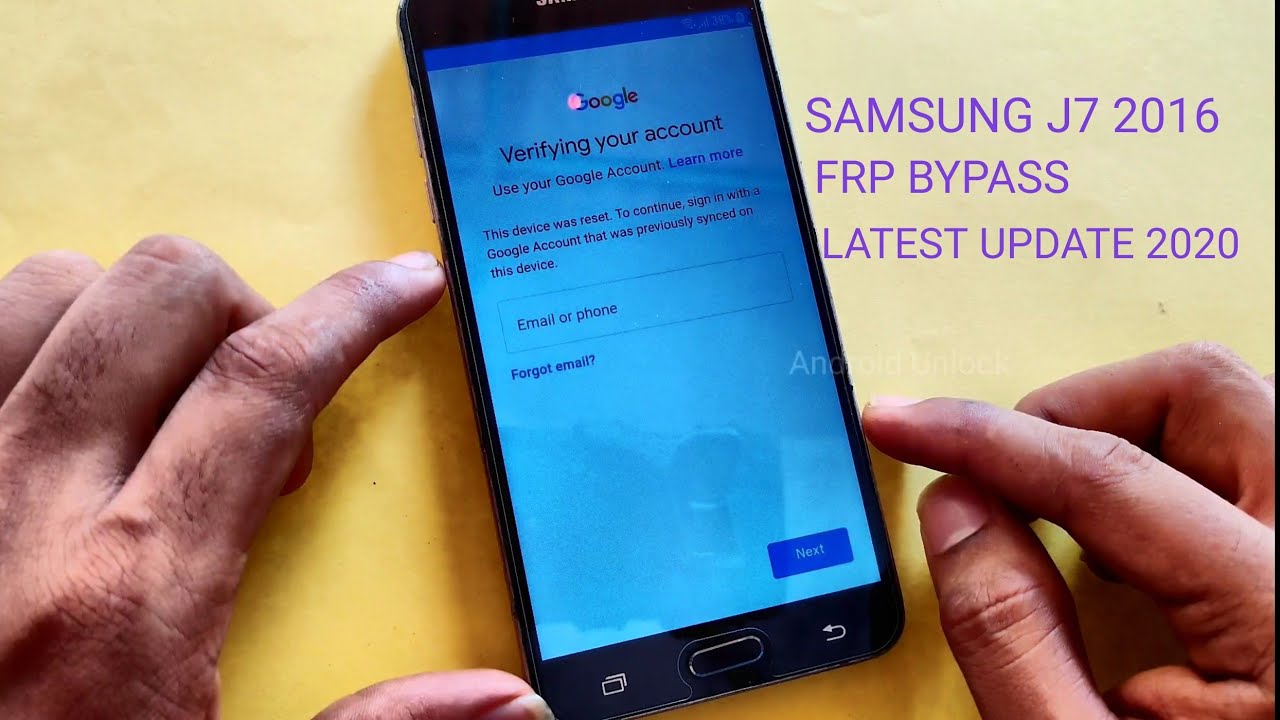 Samsung J7 2016 (J710F) FRP Bypass Without PC 2020