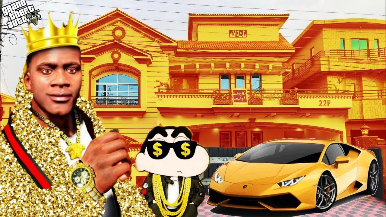 FRANKLIN TOUCH ANYTHING BECOME GOLD || EVERYTHING IS FREE IN GTA 5