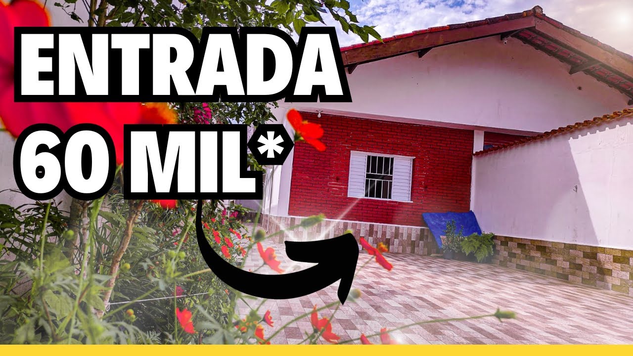 LADO PRAIA LINDA CASA A VENDA MONGAGUÁ ACEITA FINANCIAMENTO TEM ESPAÇO PARA PISCINA #praia