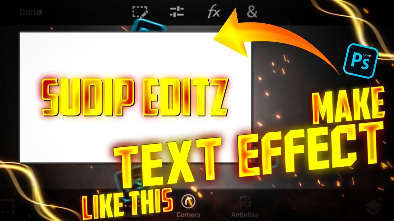 Create This Text Effect in Pscc | Pscc Text Tutorial | Sudip Editz