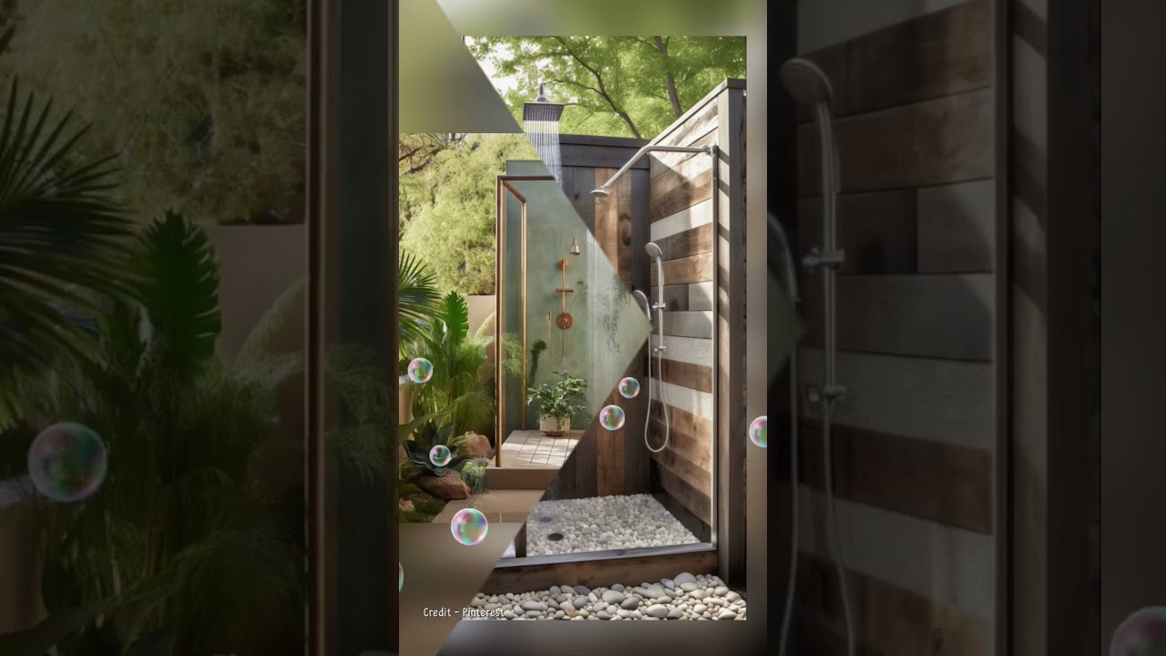 Outdoor shower area ideas 😇😍❤️ #beautiful #garden #bathroomdesign #home #relax #sweethome