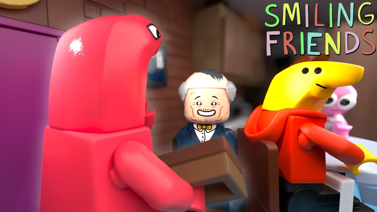 Mr. Boss gives Allan his reward (recreated in LEGO)