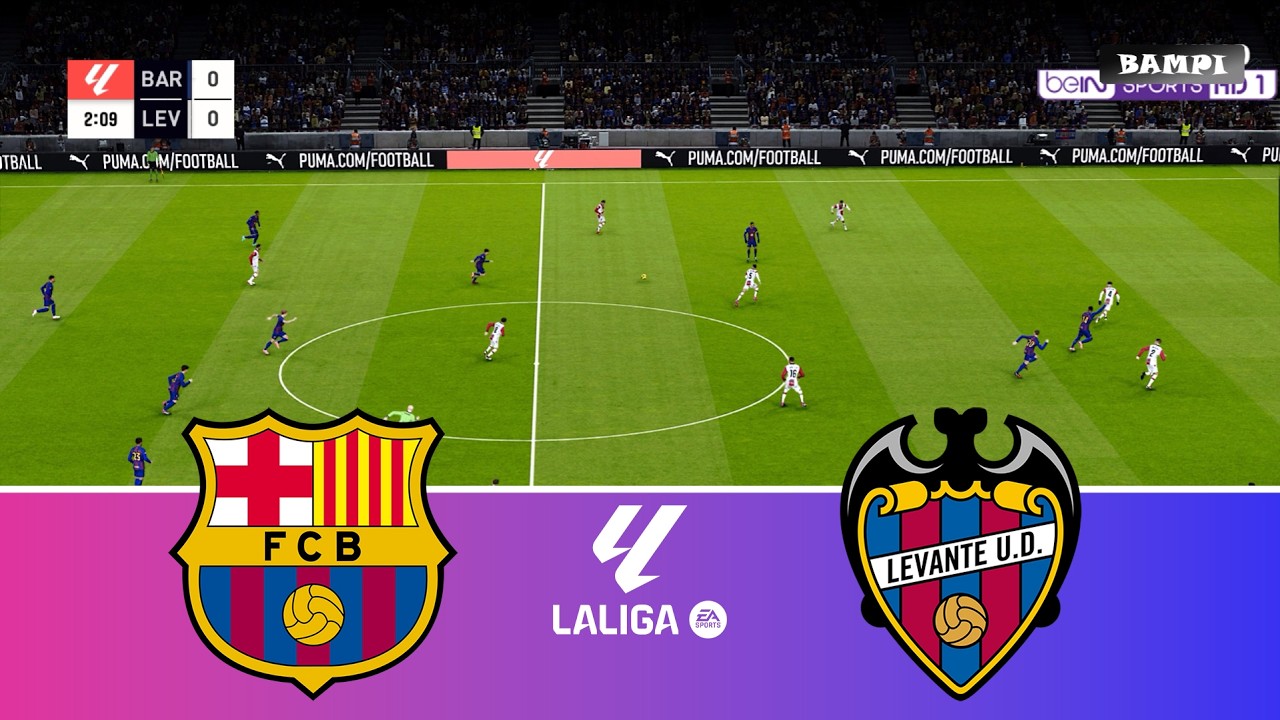 Barcelona vs Levante - La Liga EA Sports 2025/26 / Full Match All Goals / PES 21 Gameplay