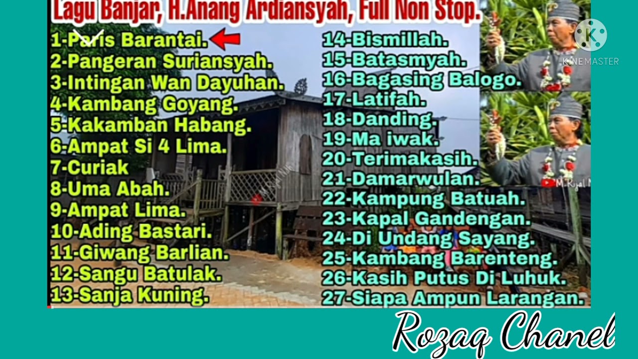 Kumpulan lagu Banjar, Kalimantan Selatan