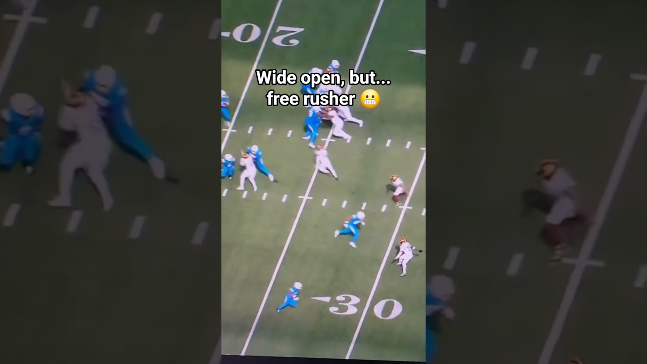 Tre' Harris was wide open for a #Chargers touchdown...but a free rusher was let through
