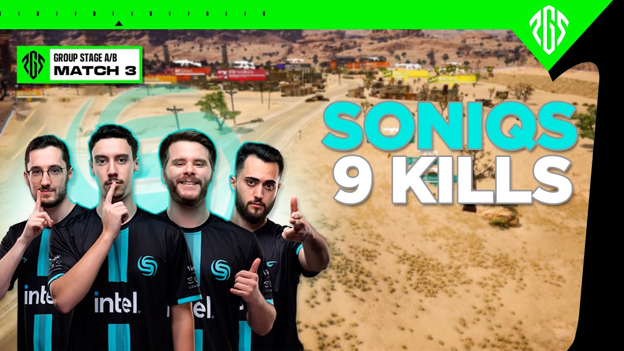 PUBG PGS1 • Group Stage A vs B - SONIQS 9 KILLS