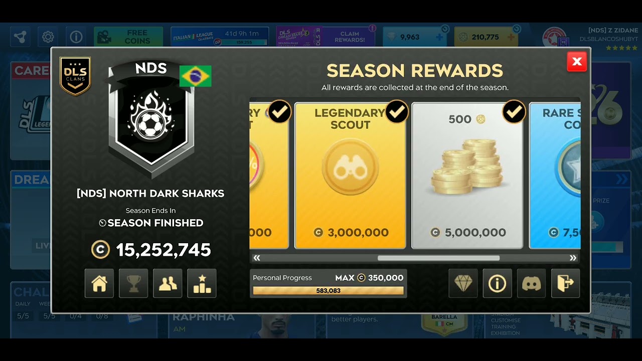 Dls 26 Collecting Clan rewards 