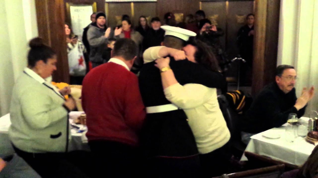 Marine Surprises Mom for Christmas