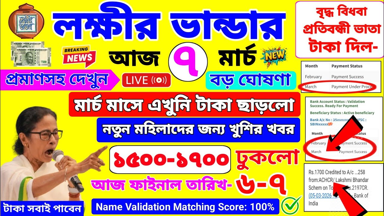 এখুনি টাকা ছাড়লো ১৫০০/১৭০০ টাকা দিল!lokkhi Bhandar taka kobe pabo ! আজকেই টাকা পাবেন ?lokhir vandar
