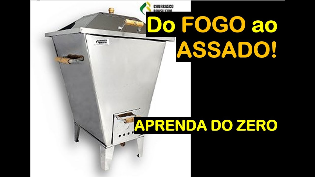 CHURRASQUEIRA A BAFO INOX - COMO ACENDER O FOGO E ASSAR