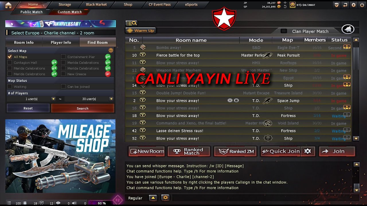 🔴|CLAN ODASI CrossFire West GamePlay| Live CANLI YAYIN