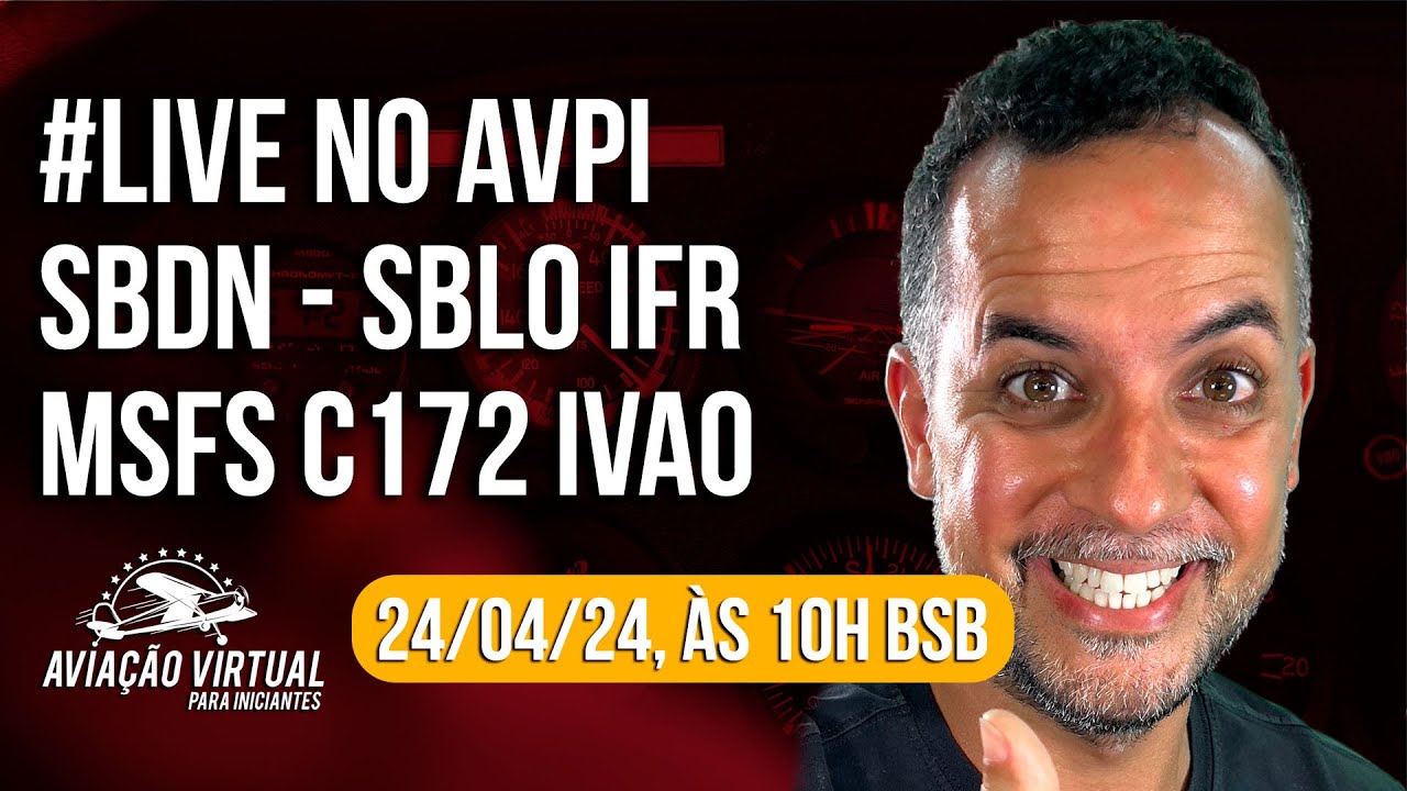 Aprenda a voar por VOR — Voo Completo SBDN - SBLO IFR Cessna 172 IVAO MSFS