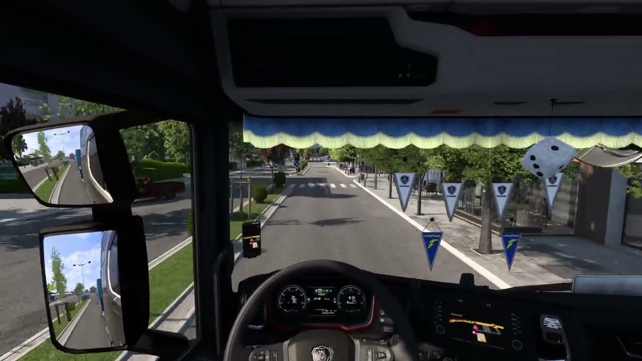 ETS2 [] Pov We drive the Scania truck through the beautiful city of Kavala in Greece []