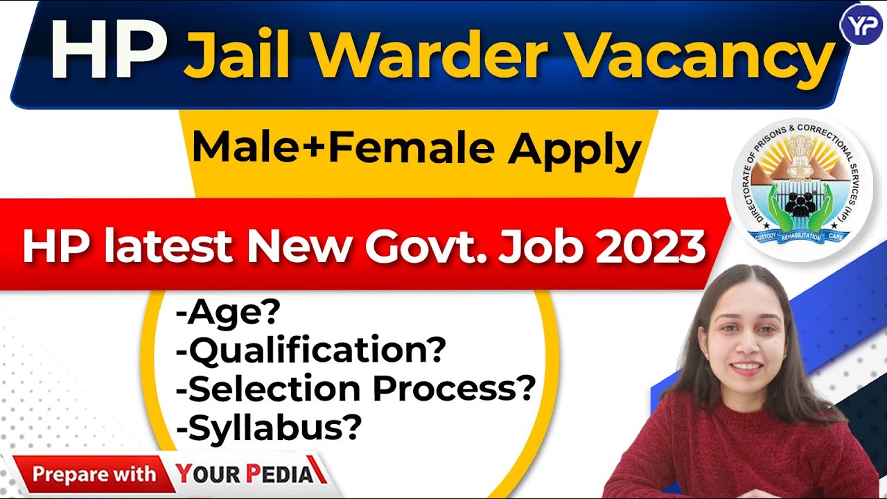 HP Jail Warders Recruitment 2023 | Male & Female |Latest Govt Jobs 2023 | HP Jail Warder Bharti 2023