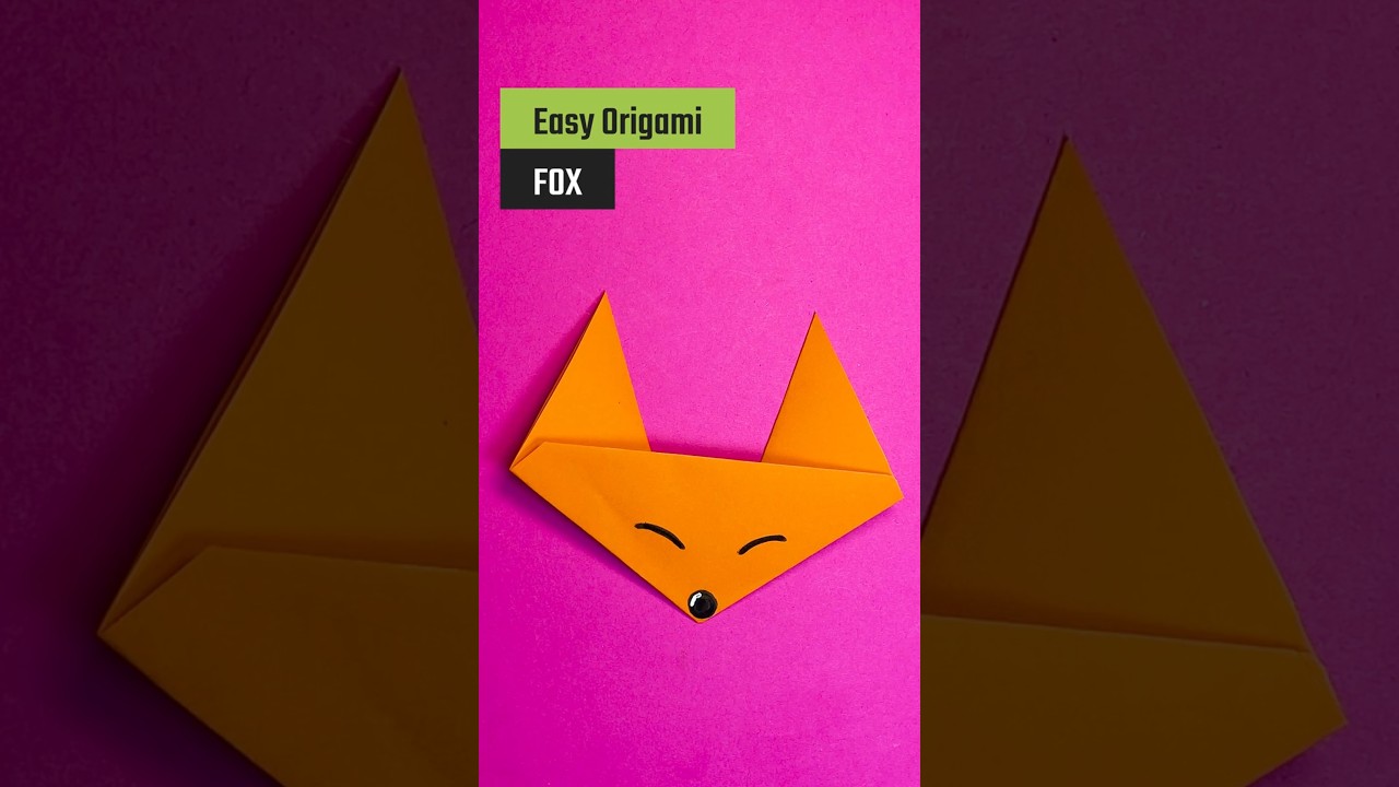 Easy Origami Fox Face Tutorial 🦊 Step-by-Step Paper Craft for Kids and Beginners ✂️