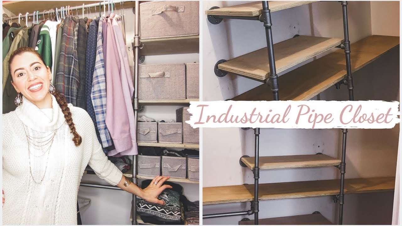 DIY Industrial Pipe Closet Tutorial