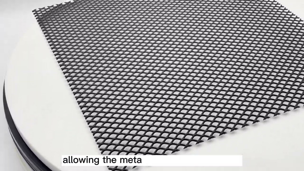 Black expanded metal mesh