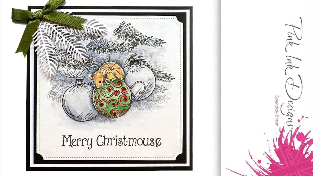 Pink Ink Designs Demonstrating Using Merry Christ-Mouse Stamps