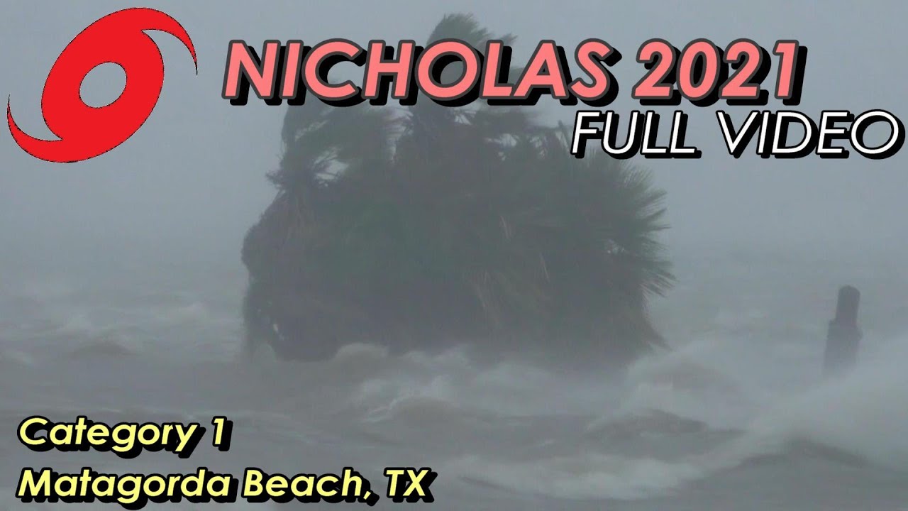 FULL Cat-1 Hurricane NICHOLAS Video from Matagorda, TX (2021 - Jason - Alex)