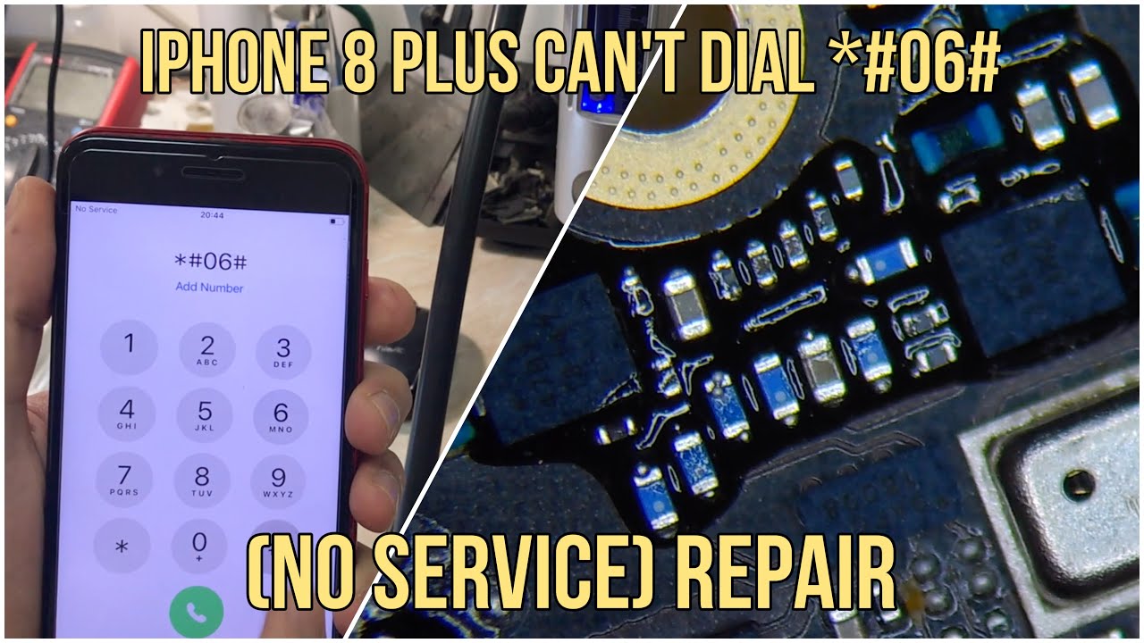 iPhone 8 Plus (нет обслуживания) Нет IMEI при наборе *#06# Восстановление