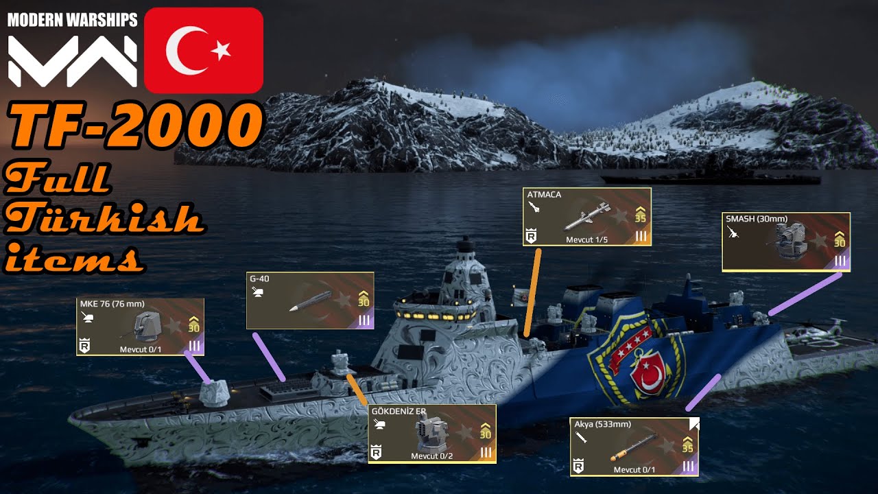 TF-2000 Full Türkish items - Modern Warship