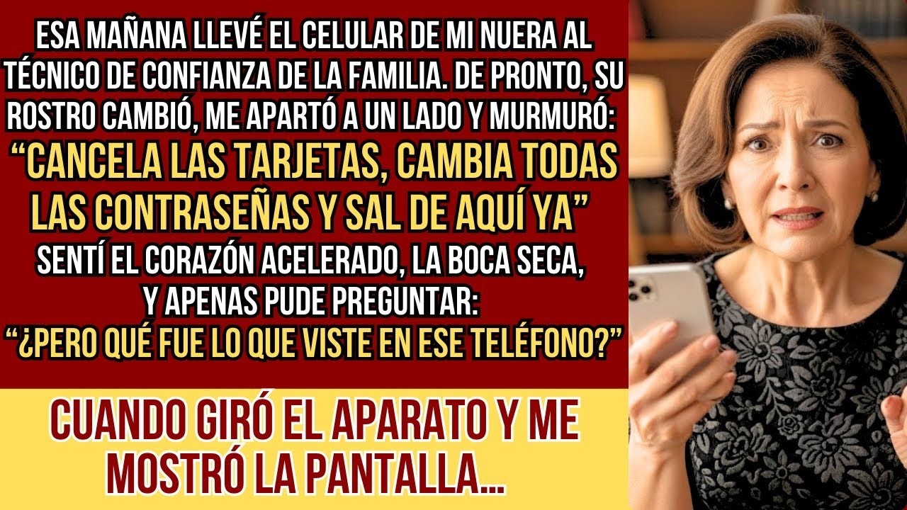 HISTORIAS REALES  Llevé el celular de mi nuera al taller, el técnico me apartó y lo que vi destroz