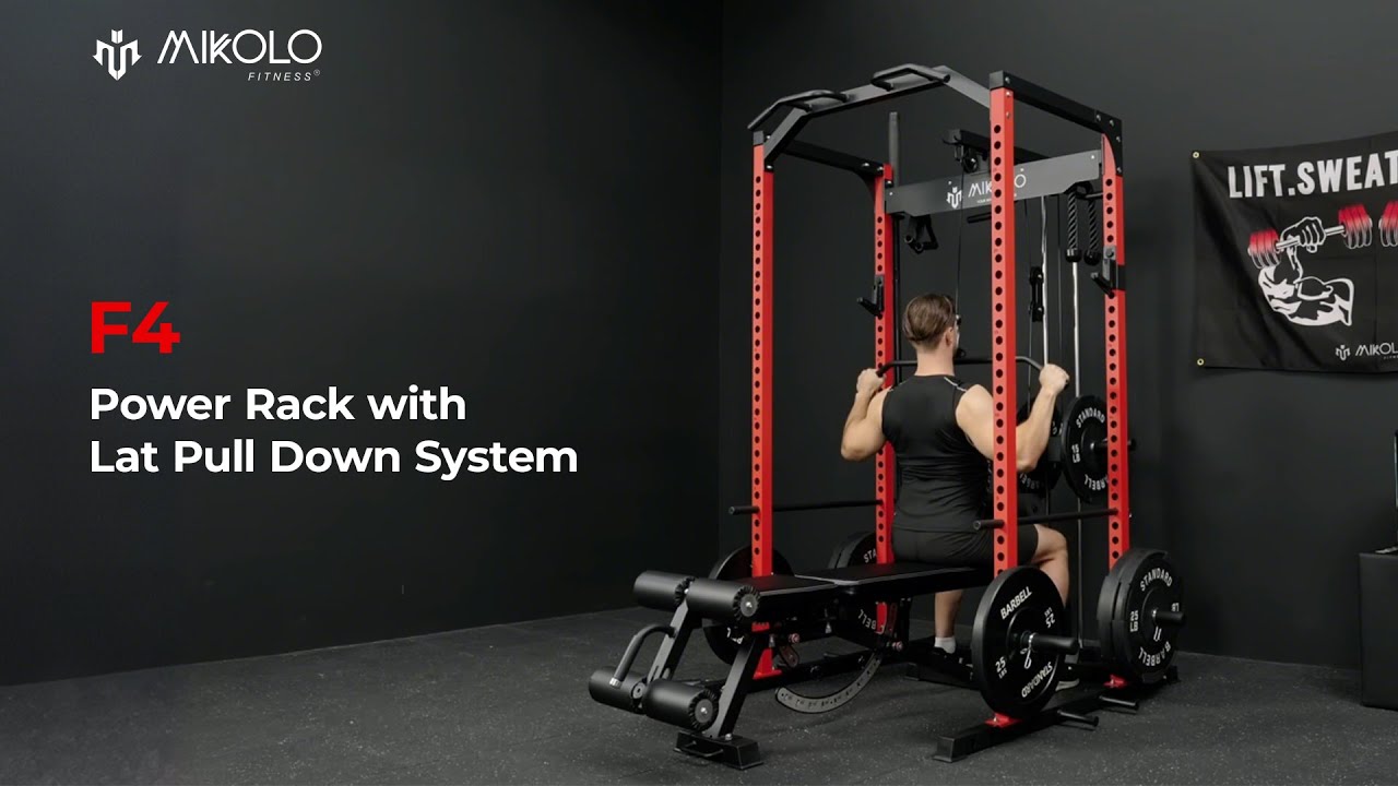 MIKOLO F4 Power Rack with Lat Pull Down System Overview | Mikolo