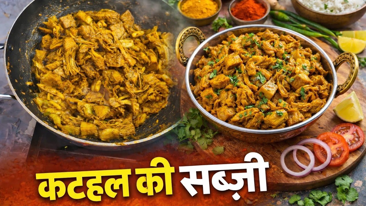 कटहल की मसालेदार सब्ज़ी बनाने का आसान तरीका 😋|Jackfruit Curry Recipe in Hindi।Kathal Ki Sabzi Recipe