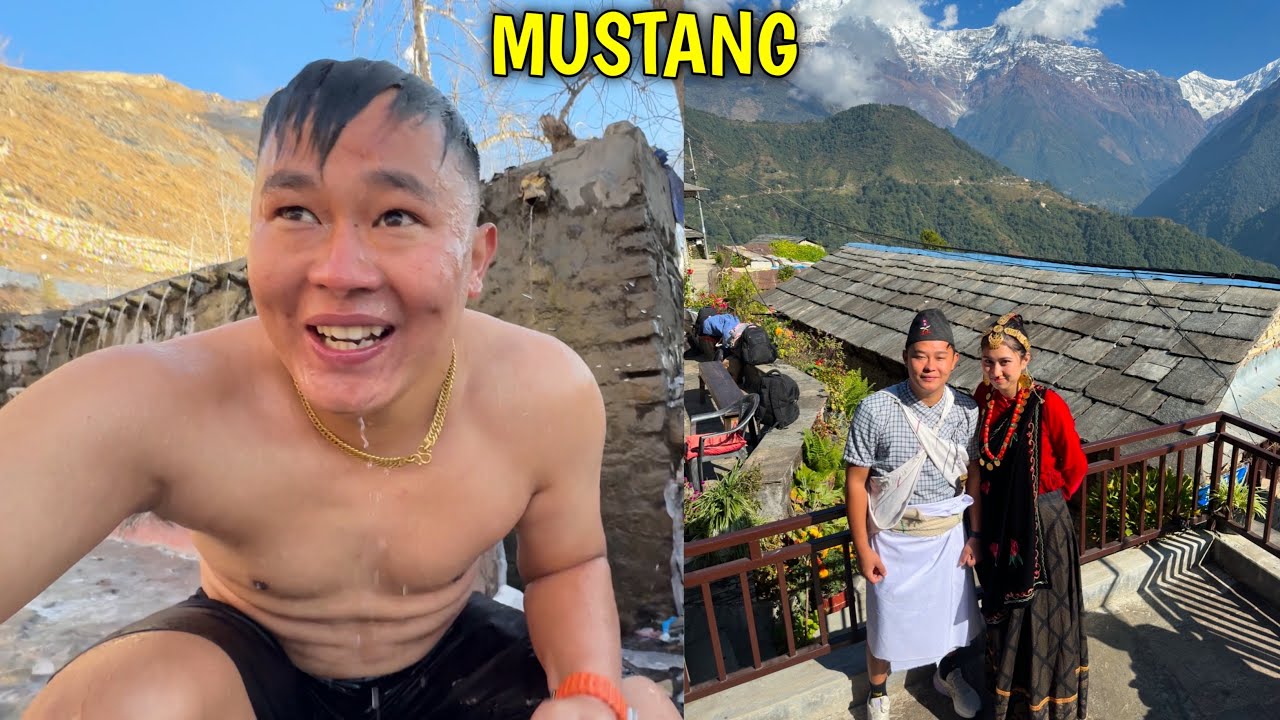 MUSTANG MA  ICE WATER LE NUHAUDAI😍 / MUKTINATH TEMPLE 108 DHARA / ​⁠@rajkumarthapamagar32