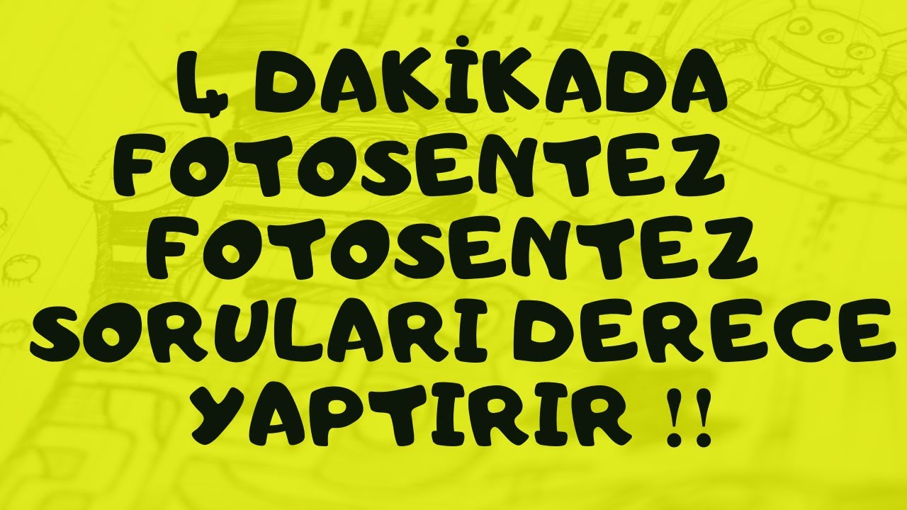 4 DAKİKADA FOTOSENTEZ 💪 FOTOSENTEZ SORULARI DERECE YAPTIRIR ❗❗