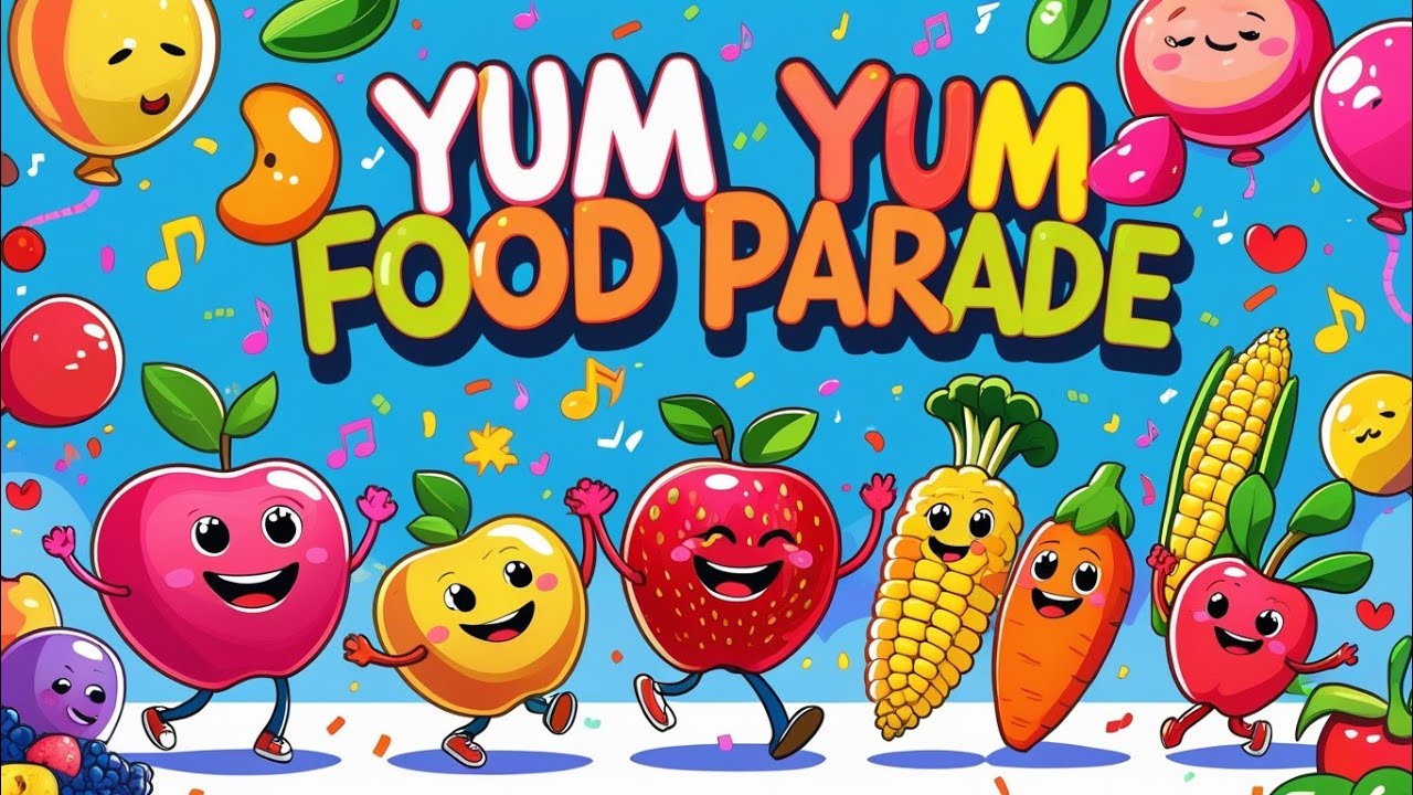 🍓 NEW Healthy Food Song Yum Yum Parade | Kids Apple Tune Nursery Rhymes 2025|Kids Song About Health