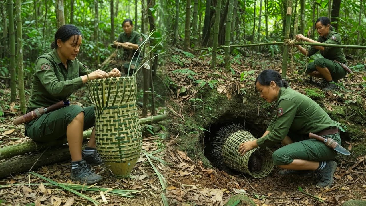 24 Hours to Catch a Wild Porcupine Using a Handmade Trap