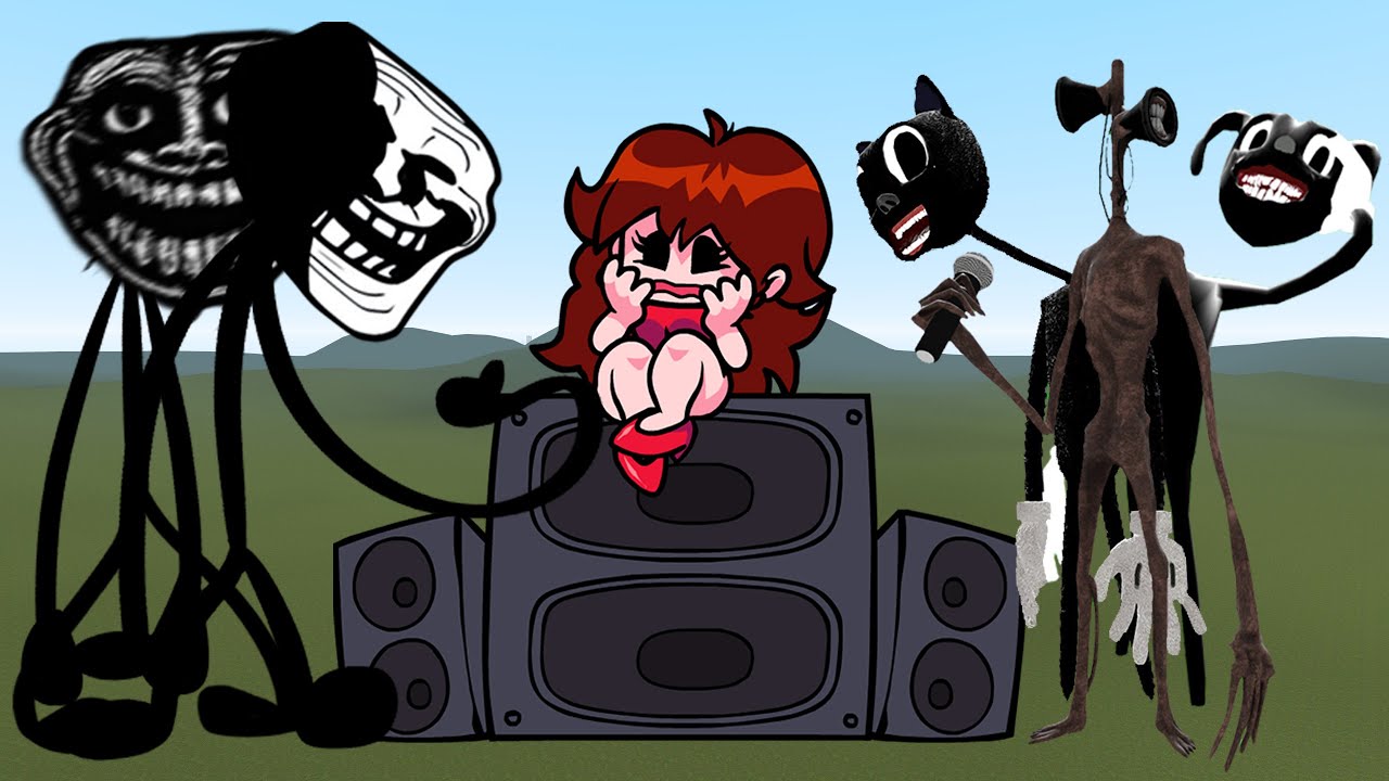 FNF TROLLGE INCIDENT VS CARTOON CAT, SIREN HEAD, CARTOON DOG FULL WEEK!! Friday Night Funkin' Mod