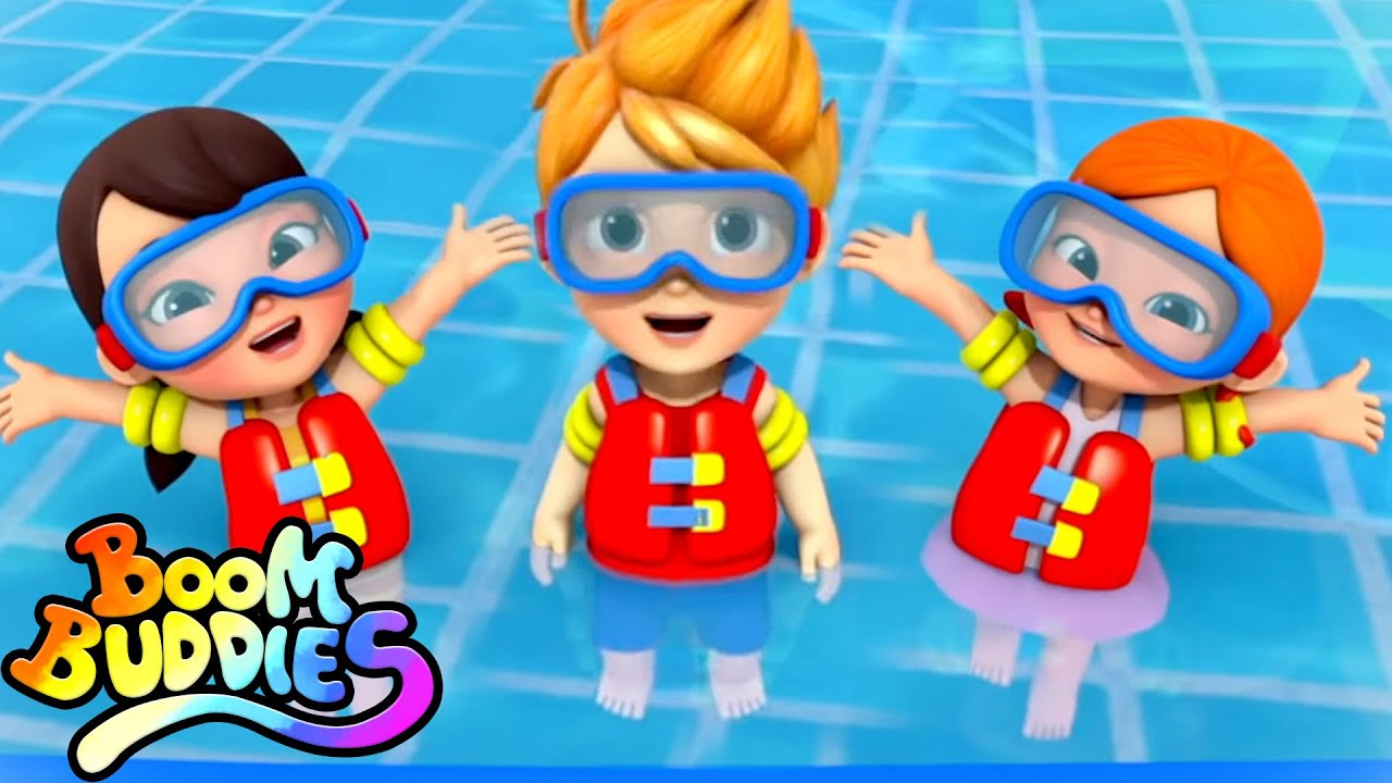 Canción de natación | Poemas para niños | Dibujos animados| Boom Buddies Español | Educación