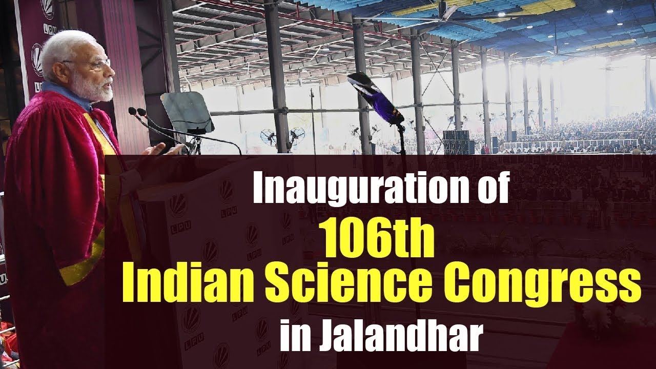 PM Narendra Modi at the inauguration of 106th Indian Science Congress in Jalandhar