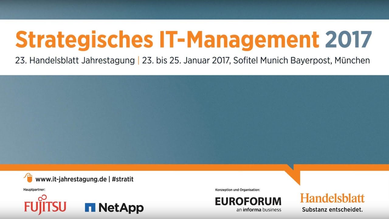 23. Handelsblatt Jahrestagung Strategisches IT-Management (Imagefilm)