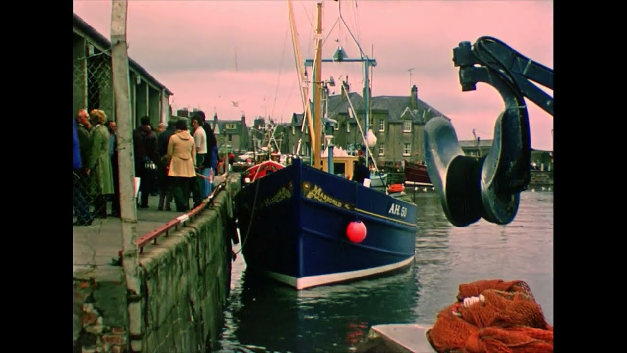 Fishing Boats in Arbroath Harbour, Scotland, 1977.