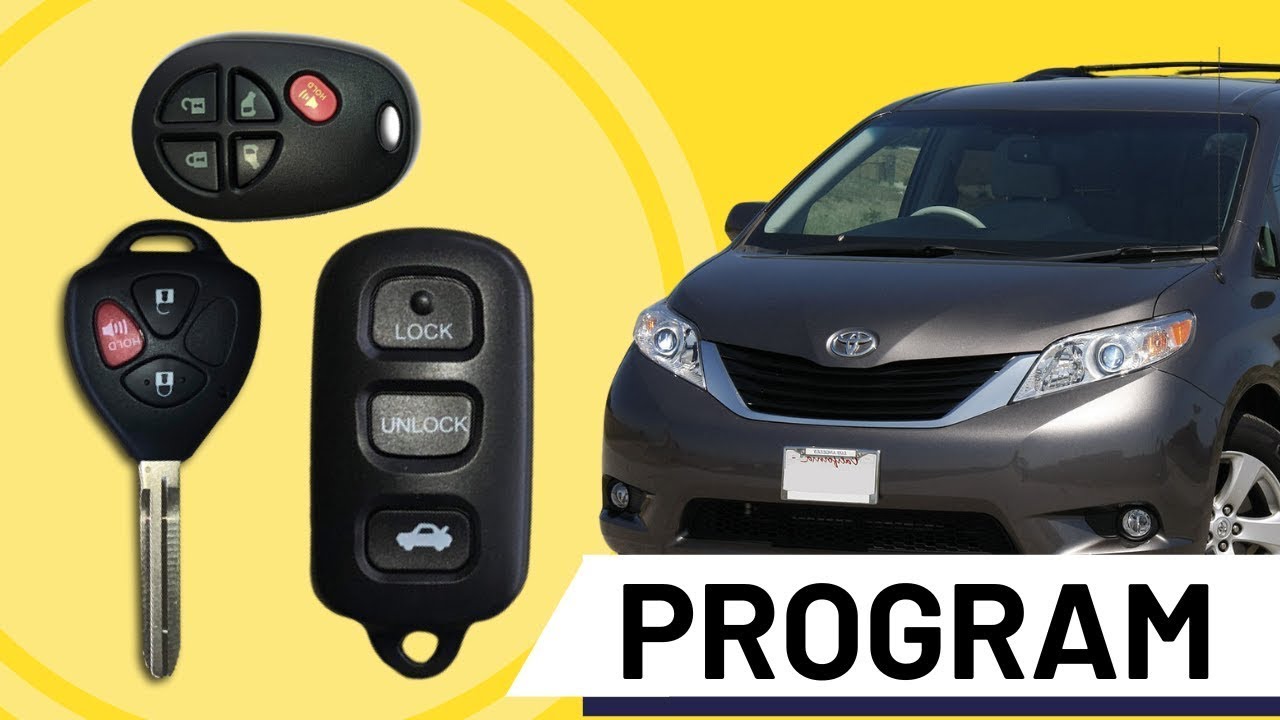 Легкое программирование бесключевого дистанционного брелока Toyota Sienna (2004-2018)