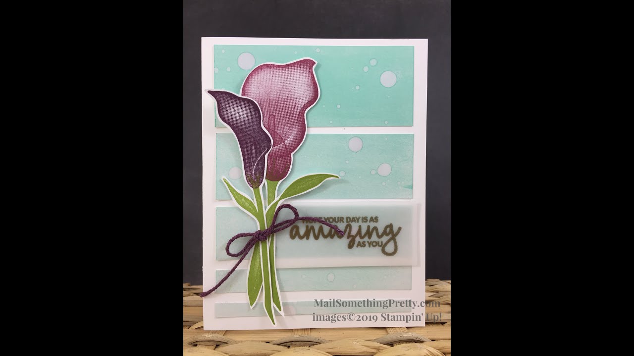 Ombre Calla Lily Card with Glossy paper