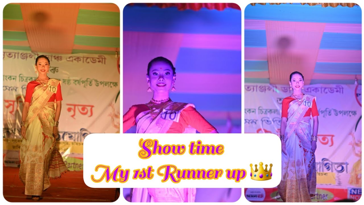 assam Modeling show 💐 1st Runner up👑 #assamese #model #fashion #showtime